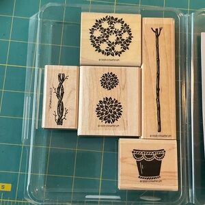 Stampin' Up! “Topiary” Wooden Rubber Stamp Set